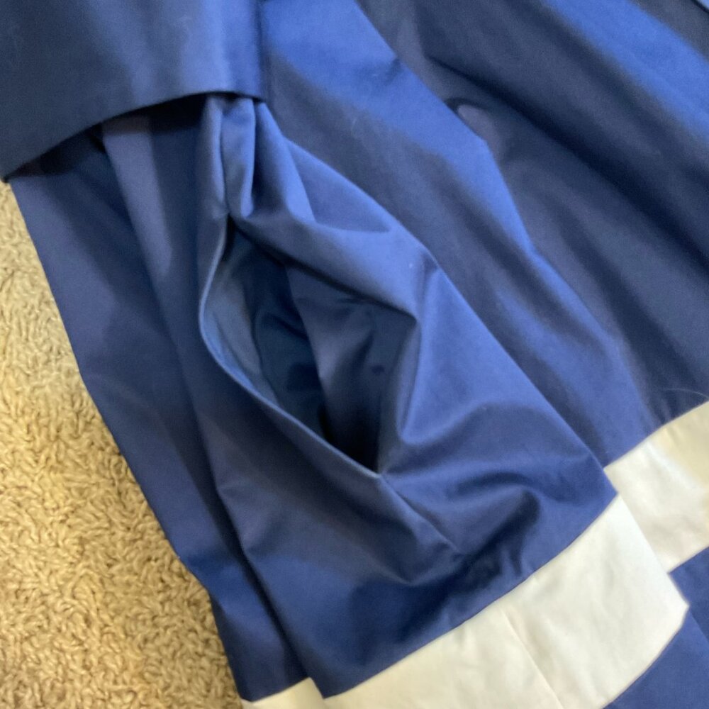 Kate Spade ♠️ Sawyer Sleeveless V-Neck Pleated Fit & Flare Dress, Blue, Size 12 - Picture 7 of 11